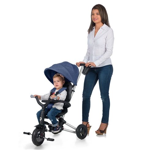 Qplay Nova rubber teljesen összecsukható tricikli - kék