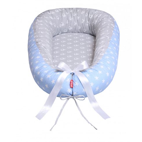 Scamp babafészek kókuszbetétes - Blue Grey Elephant