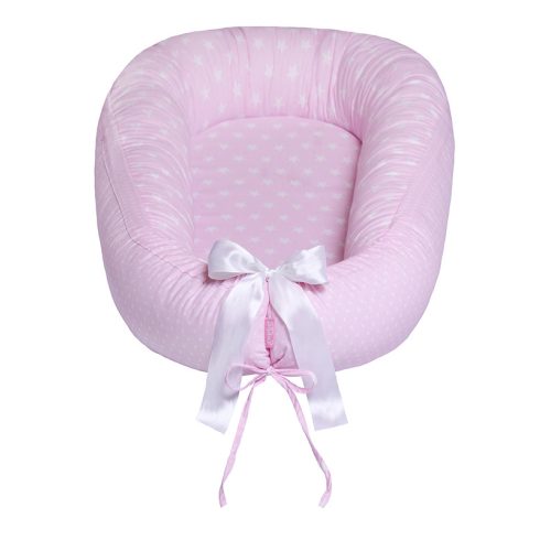 Scamp babafészek kókuszbetétes - Rosa Stars Dots