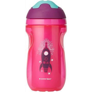   Tommee Tippee Drinking Cup itatópohár 12m+ - rózsaszín rakéta