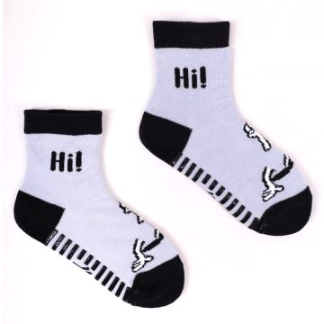   Yo!club ABS csúszásgátlós zokni (20-22) - szürke/fekete Hi!