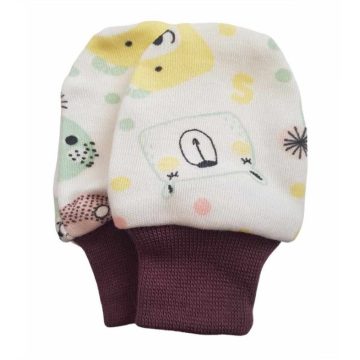 Újszülött karmolás elleni kesztyű - Állatos 