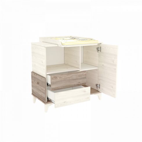 Timba Klóe 95-ös Pelenkázószekrény eltolható feltétel Krém-Fűz
