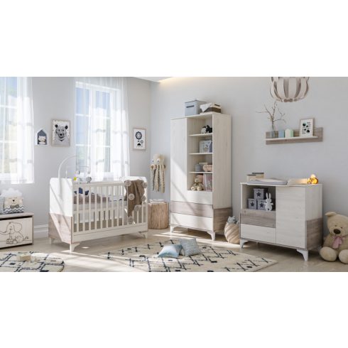 Timba Klóe 60x120-as zárt végű kiságy- krém-fűz