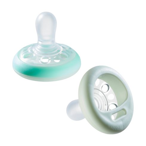 Tommee Tippee breastlike 2 db anyamell formájú éjszkakai cumi 0-6 hó - zöld