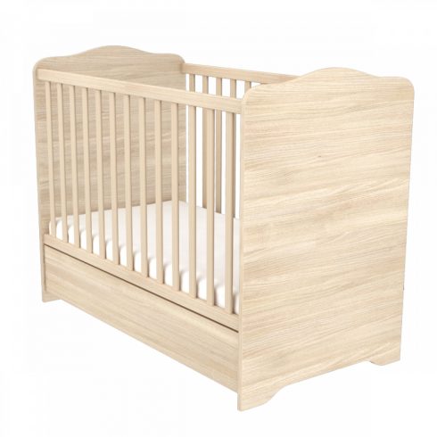 Timba Niki zárt végű ágyneműtartós gyermekágy 60x120 cm - Borostyán