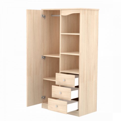 Timba Niki Egyajtós Háromfiókos állószekrény -
Borostyán