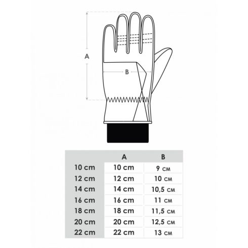 Yo! Bélelt 5 ujjas orkán kesztyű 16 cm - szívecske