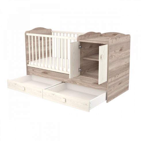 Timba Viki Maxi Kombi 2 ajtós gyermekágy - krém-fűz