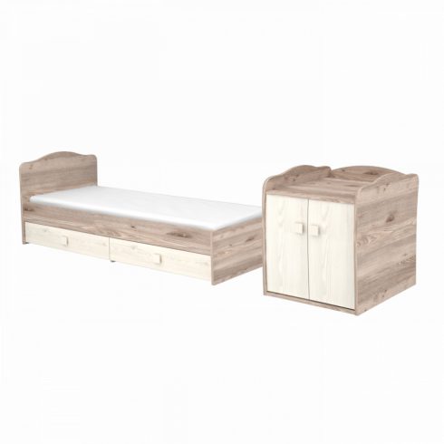 Timba Viki Maxi Kombi 2 ajtós gyermekágy - krém-fűz