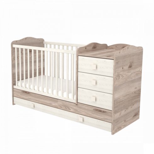 Timba Viki 3 fiókos kombinált gyermekágy - krém-fűz