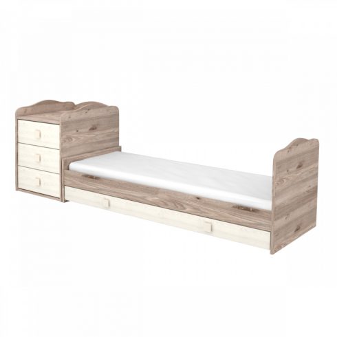 Timba Viki 3 fiókos kombinált gyermekágy - krém-fűz