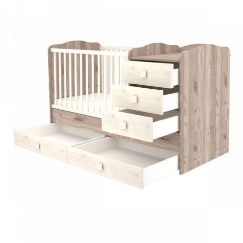 Timba Viki Maxi Kombi 5 fiókos gyermekágy Krém-fűz