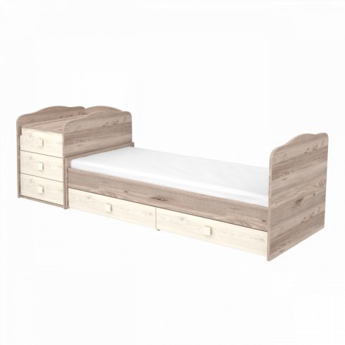 Timba Viki Maxi Kombi 5 fiókos gyermekágy Krém-fűz