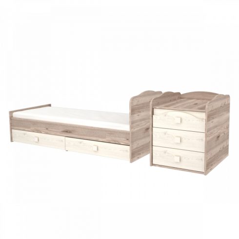 Timba Viki Maxi Kombi 5 fiókos gyermekágy Krém-fűz