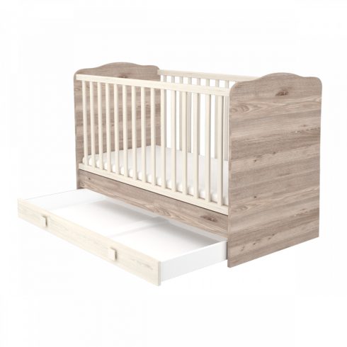 Timba Viki átalakítható ágyneműtartós gyermekágy 70x140cm-es - krém-fűz