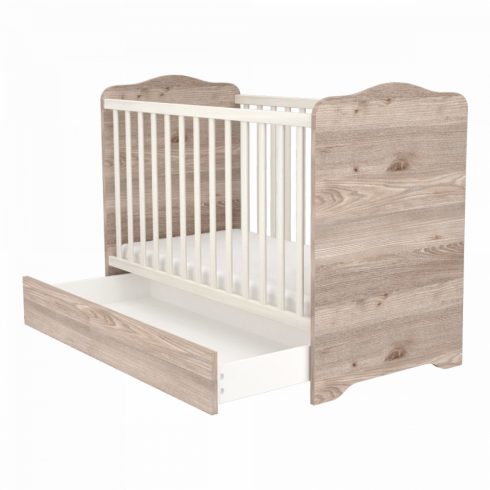 Timba Viki zárt végű 60x120 ágyneműtartós gyermekágy - 
krém-fűz