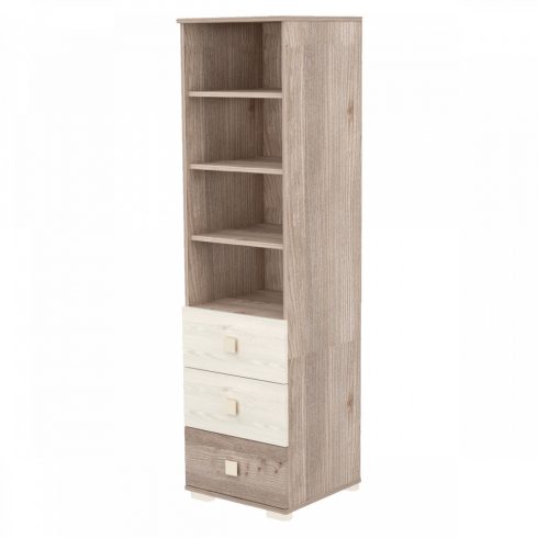 Timba Viki 3 fiókos nyitott szekrény Krém-Fűz
