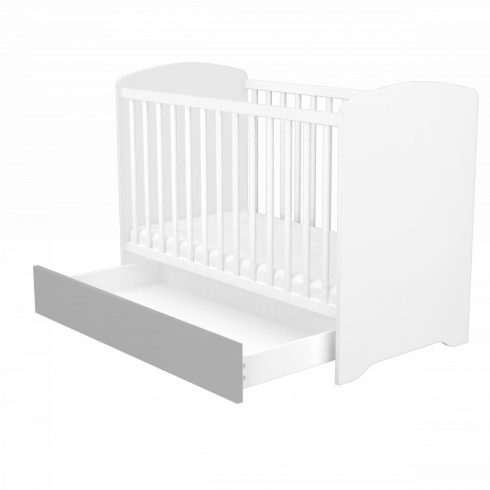Timba Erik 60x120 cm zárt végű ágyneműtartós gyermekágy
ezüst-fehér