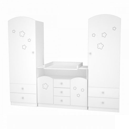 Timba Félix Csillagos állószekrény jobb elem
Fehér