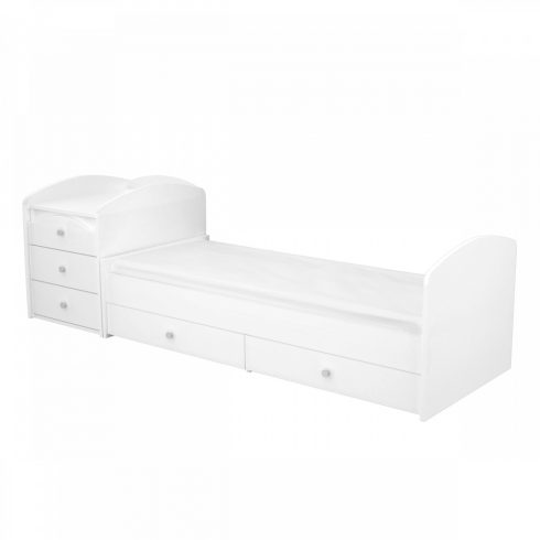 Timba Félix Maxi Kombi 5 fiókos gyermekágy Fehér