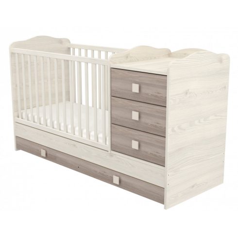 Babastar Lovely Kombinált 3 fiókos gyermekágy Fűz-Krém