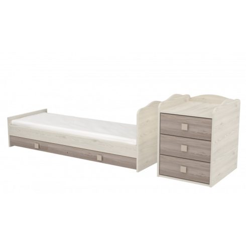 Babastar Lovely Kombinált 3 fiókos gyermekágy Fűz-Krém