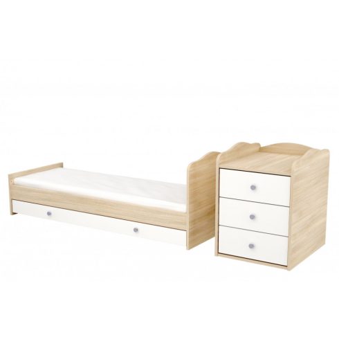 Babastar Comfort Kombinált 3 fiókos gyermekágy  Borostyán-fehér