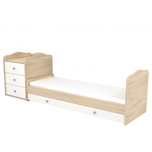 Babastar Comfort Kombinált 3 fiókos gyermekágy  Borostyán-fehér
