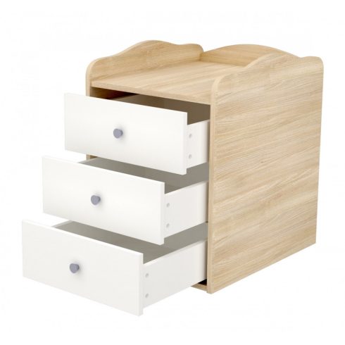 Babastar Comfort Kombinált 3 fiókos gyermekágy  Borostyán-fehér