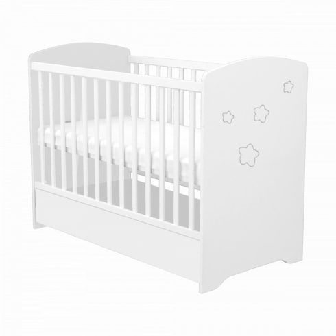 Timba Félix 60x120-as zárt végű ágyneműtartós gyermekágy - fehér