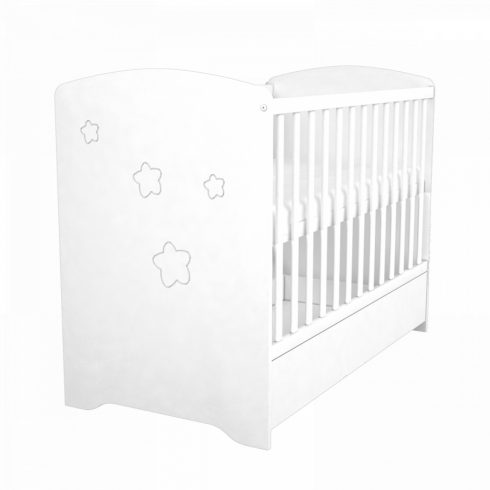 Timba Félix 60x120-as zárt végű ágyneműtartós gyermekágy - fehér