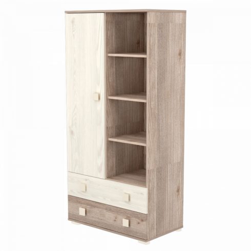 Timba Viki Egyajtós kétfiókos állószekrény Krém-Fűz
