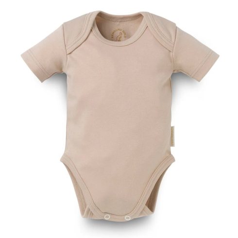 Kenguru Gold Borítéknyakú rövid ujjú pamut kombidressz (56-62) - mogyoró