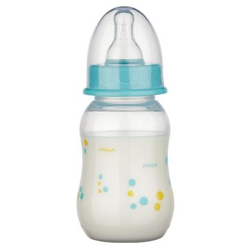   Baby-Nova Anti-Colic cumisüveg szilikon cumival S-es 130 ml - kék