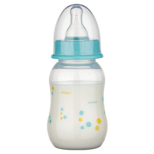 Baby-Nova Anti-Colic cumisüveg szilikon cumival S-es 130 ml - kék