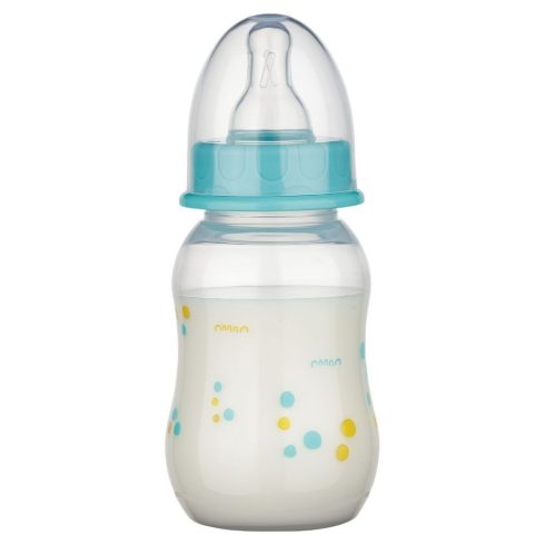 Baby-Nova Anti-Colic cumisüveg szilikon cumival S-es 130 ml - kék