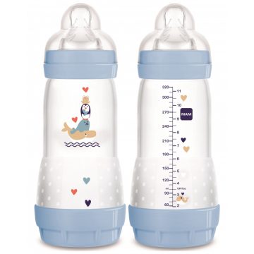 Mam 320 ml  Anti-Colic 4 + cumisüveg - kék bálnás