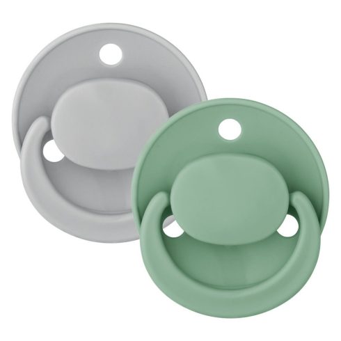 Baby-Nova cseresznye alakú szilikon cumi 2 db szürke/zöld 0-24 hó 