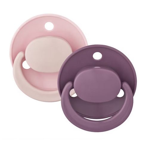 Baby-Nova cseresznye alakú szilikon cumi 2 db rózsaszín/lila 0-24 hó 