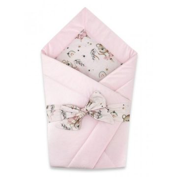   Baby Shop  megkötős pólyatakaró 75x75cm -  Kis balerina rózsaszín 