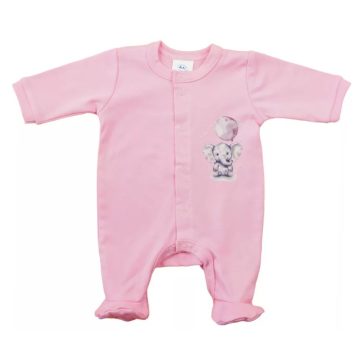 Hosszú ujjú pamut rugdalózó, elefánt mintával (56)