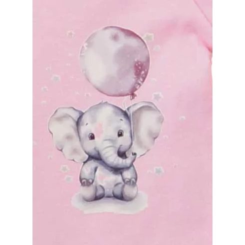 Hosszú ujjú pamut rugdalózó, elefánt mintával (56)