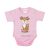 Rövid ujjú baba body cuki Őzike mintával (68) - rózsaszín