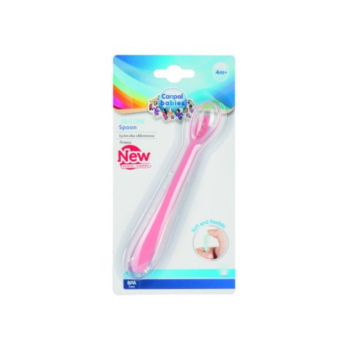 Canpol szilikon kanál, 4hó+ rózsaszín