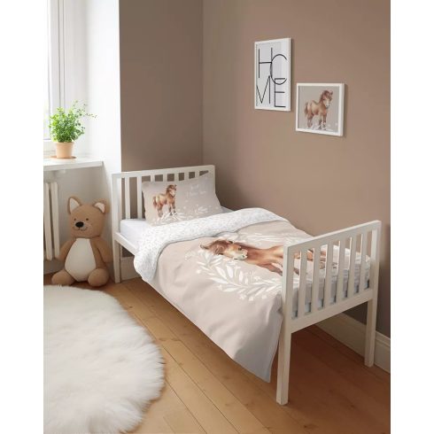 Pamut ágynemű huzat 90*120 cm - Bézs Poni