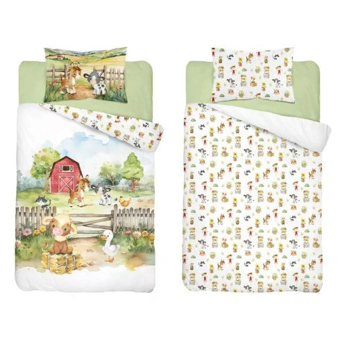 Pamut ágynemű huzat 90*120 cm - Farm zöld 