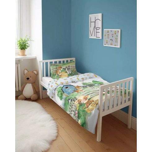 Pamut ágynemű huzat 90*120 cm - Farm kék