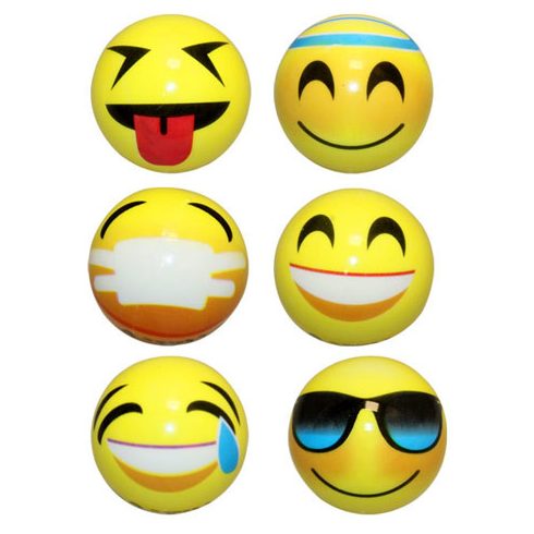 Emoji gumilabda 6cm többféle változatban