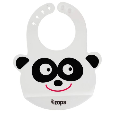Zopa szilikon előke zsebbel - Panda